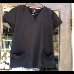 Divine Stretch women’s Black scrub top Size XS
